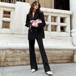 White Point Toe Flats with grain leather, a chic and modern choice for everyday wear