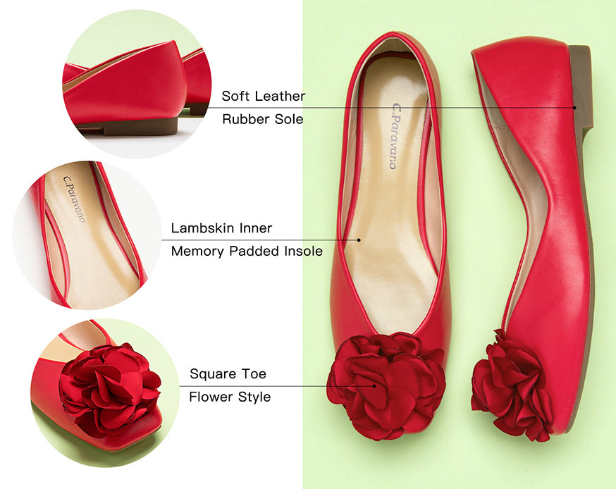 Fashion-forward-red-flat-ballerina-shoes-for-women-who-love-to-stand-out.