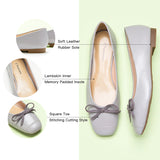 Fashionable-grey-suede-toe-ballet-flats-adorned-with-a-cute-bowknot-for-added-flair.