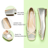 Fashionable-silver-suede-toe-ballet-flats-adorned-with-an-eye-catching-bowknot-for-added-flair