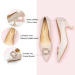    Fashionable-white-pumps-in-leather-with-eye-catching-embellishments_-providing-a-trendy-and-unique-design