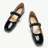 Feminine-black-Elasticated Stripe-mary-jane-adding-a-playful-and-charming-touch-to-your-look