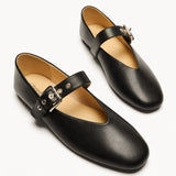 V-Cut Design Mary Jane Flats(Remy)(market）