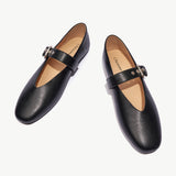 Grommet V-Cut Design Mary Jane Flats(Remy）