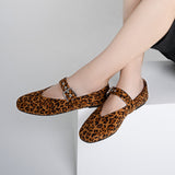 Grommet V-Cut Design Mary Jane Flats(Remy）