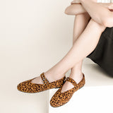 V-Cut Design Mary Jane Flats(Remy)(market）