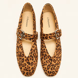 V-Cut Design Mary Jane Flats(Remy)(market）