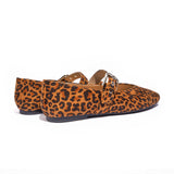 Grommet V-Cut Design Mary Jane Flats(Remy）