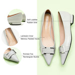 Grey-flats-with-Metal-buckle-a-versatile-addition-to-your-wardrobe