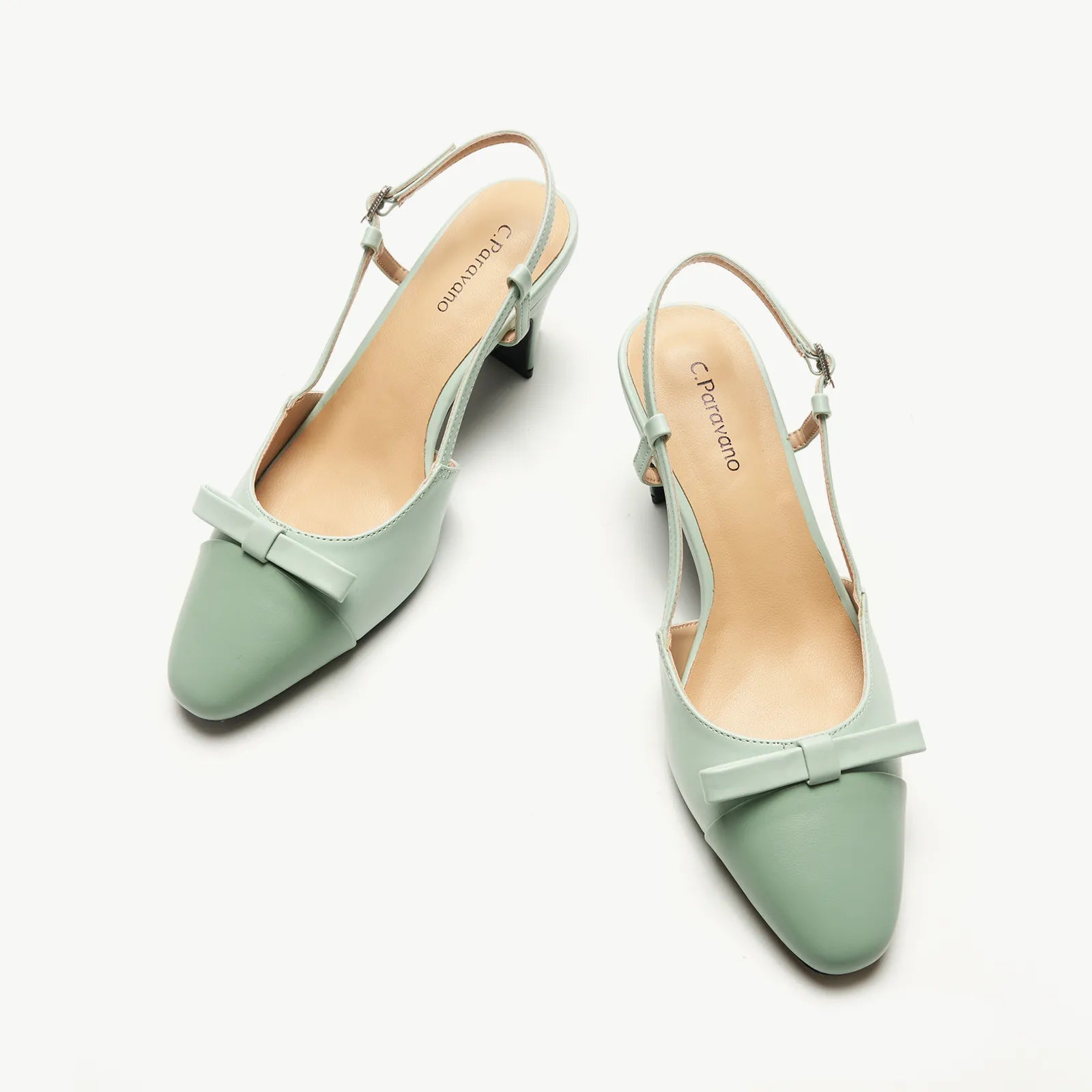 Bow Detail Colorblock Slingback Pumps (Jessica B)