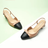 Bow Detail Colorblock Slingback Pumps (Jessica B)