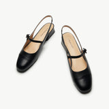 Cape Toe Block Heel Slingbacks(Kara F)