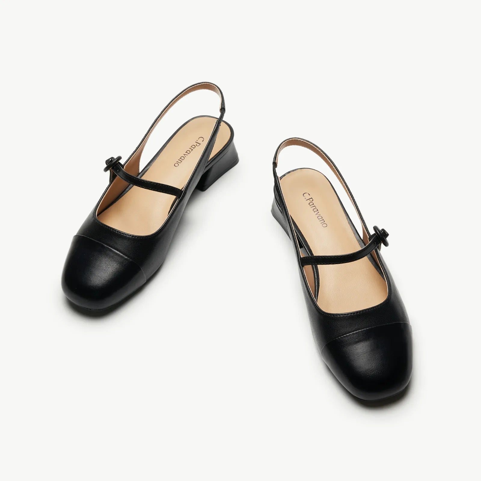 Cape Toe Block Heel Slingbacks(Kara F)