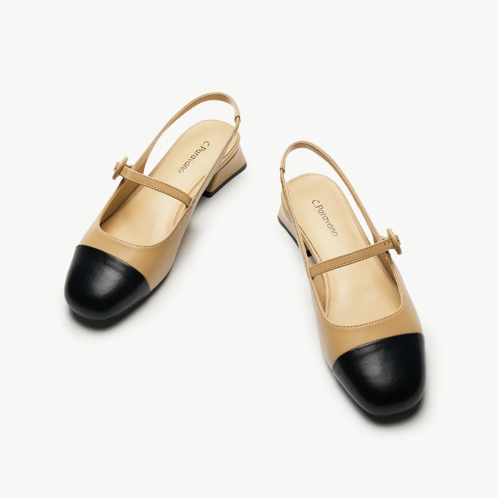 Cape Toe Block Heel Slingbacks(Kara F)
