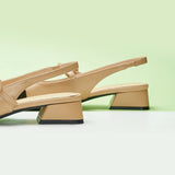 Cape Toe Block Heel Slingbacks(Kara F)