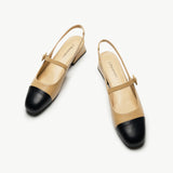 Cape Toe Block Heel Slingbacks(Kara F)