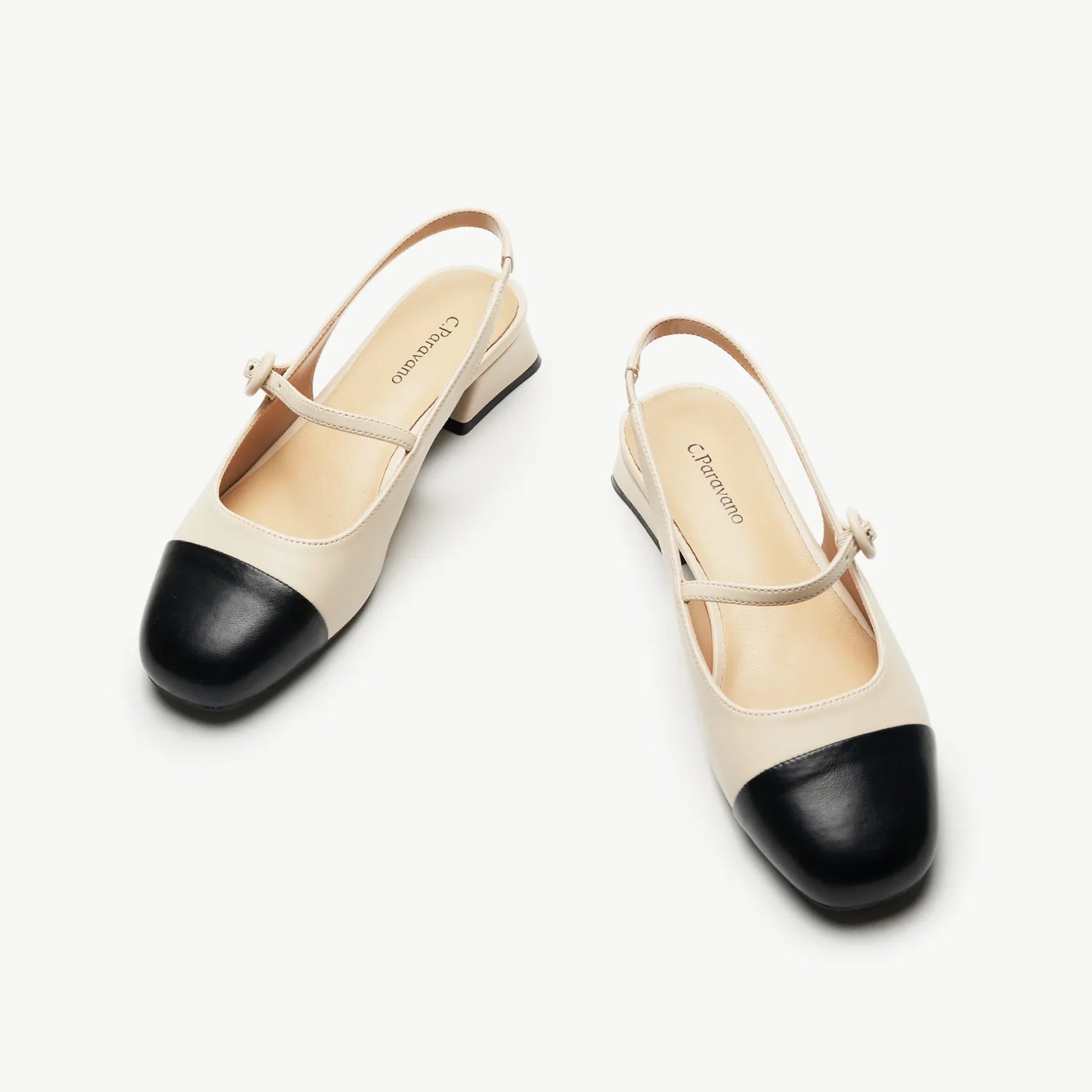 Cape Toe Block Heel Slingbacks(Kara F)