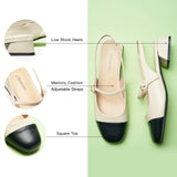 Cape Toe Block Heel Slingbacks(Kara F)