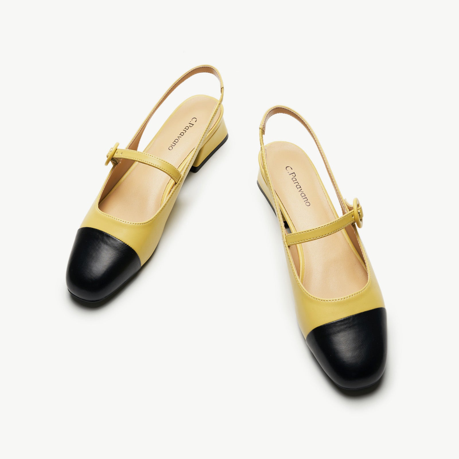 Cape Toe Block Heel Slingbacks(Kara F)