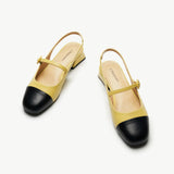 Cape Toe Block Heel Slingbacks(Kara F)