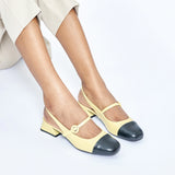 Cape Toe Block Heel Slingbacks(Kara F)