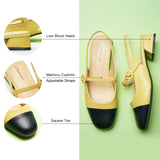 Cape Toe Block Heel Slingbacks(Kara F)