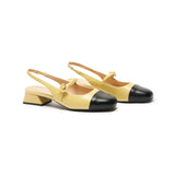 Cape Toe Block Heel Slingbacks(Kara F)