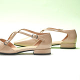 Square Toe Cross Strap Sandals（Alyssa E）