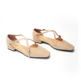 Square Toe Cross Strap Sandals（Alyssa E）
