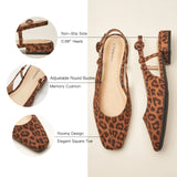 Square Toe Block Heel Slingback Sandals (Alyssa F)