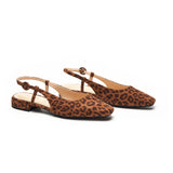 Square Toe Block Heel Slingback Sandals (Alyssa F)
