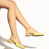 Square Toe Block Heel Slingback Sandals (Alyssa F)