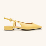 Square Toe Block Heel Slingback Sandals (Alyssa F)
