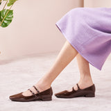 Double-Straps Block Heel Mary Jane (Alyssa A）