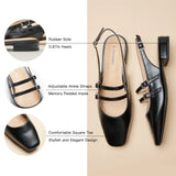 Double-Straps Slingback Mary Jane (Alyssa S）