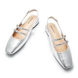 Double-Straps Slingback Mary Jane (Alyssa S）