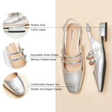 Double-Straps Slingback Mary Jane (Alyssa S）