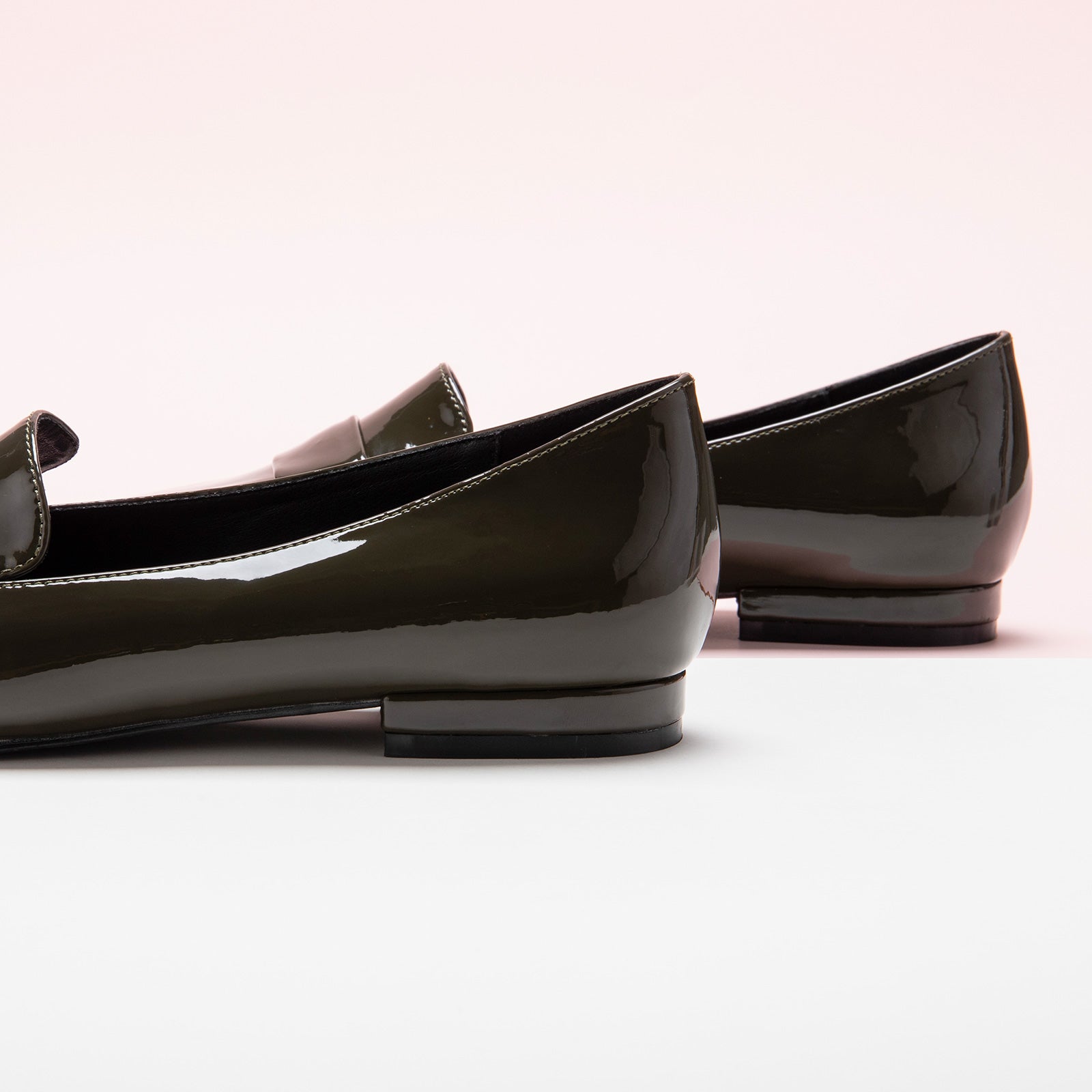  Penny Strap Loafers in Green, a chic and minimalist addition to your footwear collection