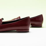 Red Platform Loafers with Penny Strap, perfect for a confident and fashionable look in any urban setting