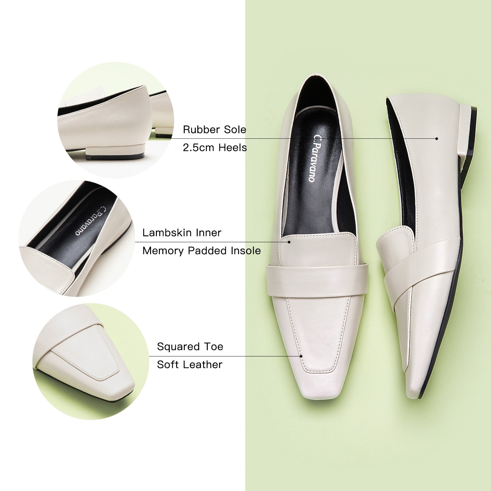 Penny Strap Loafers in White, a chic and minimalist option for elevating your everyday style