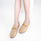 Gold Bit Round Toe Loafers (Loraine)