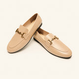 Gold Bit Round Toe Loafers (Loraine)（Market）