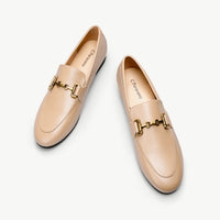 Gold Bit Round Toe Loafers (Loraine)