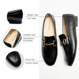 Gold Bit Round Toe Loafers (Loraine)