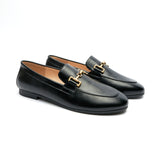Gold Bit Round Toe Loafers (Loraine)