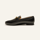 Gold Bit Round Toe Loafers (Loraine)（Market）