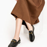 Gold Bit Round Toe Loafers (Loraine)（Market）