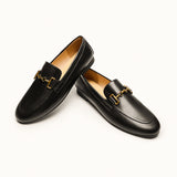 Gold Bit Round Toe Loafers (Loraine)（Market）