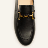 Gold Bit Round Toe Loafers (Loraine)（Market）