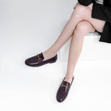 Gold Bit Round Toe Loafers (Loraine)